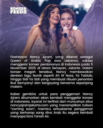 نانسي عجرم تعود لإندونيسيا في هذا الموعد