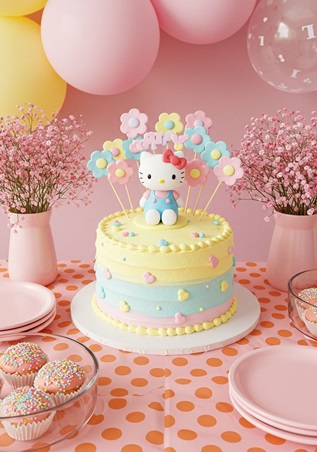 استوحي تصميما رقيقا لكعكة عيد ميلاد طفلتك