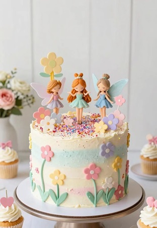 استوحي تصميما رقيقا لكعكة عيد ميلاد طفلتك