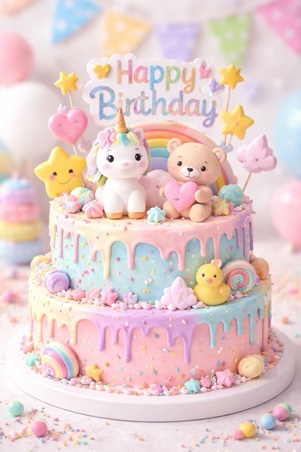 استوحي تصميما رقيقا لكعكة عيد ميلاد طفلتك