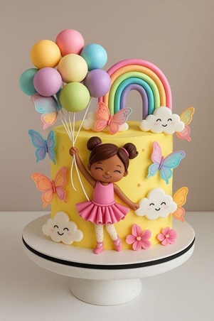 استوحي تصميما رقيقا لكعكة عيد ميلاد طفلتك