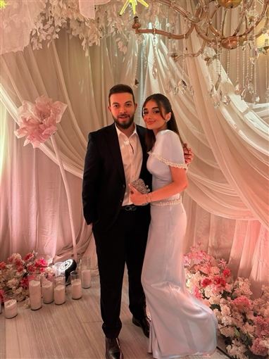 ملك زاهر وشريف الليثي في أول ظهور رسمي بعد الخطوبة