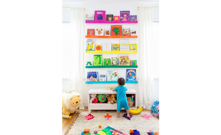 مكتبة غرفة طفلك لتغذية عقله نواعم