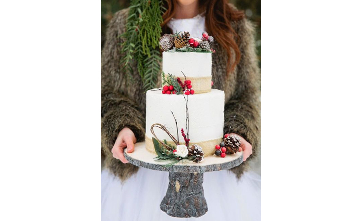 استوحي كعكة زفاف متميّزة لفرحك الشتوي