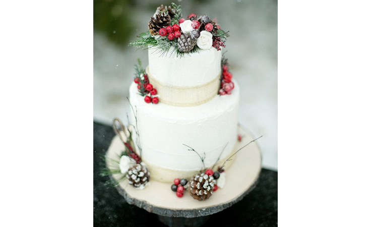 استوحي كعكة زفاف متميّزة لفرحك الشتوي