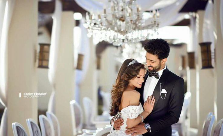 10 صور تظهر جلسة تصوير كارمن سليمان المميزة اثناء حفل زفافها