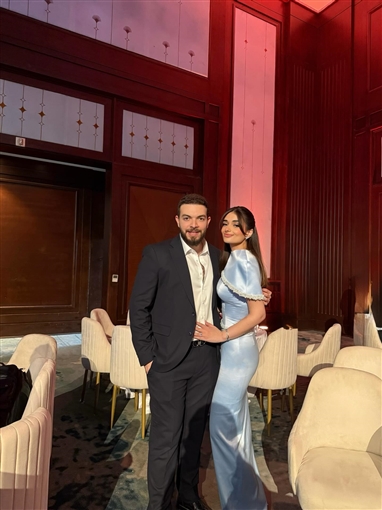 ملك زاهر وشريف الليثي في أول ظهور رسمي بعد الخطوبة