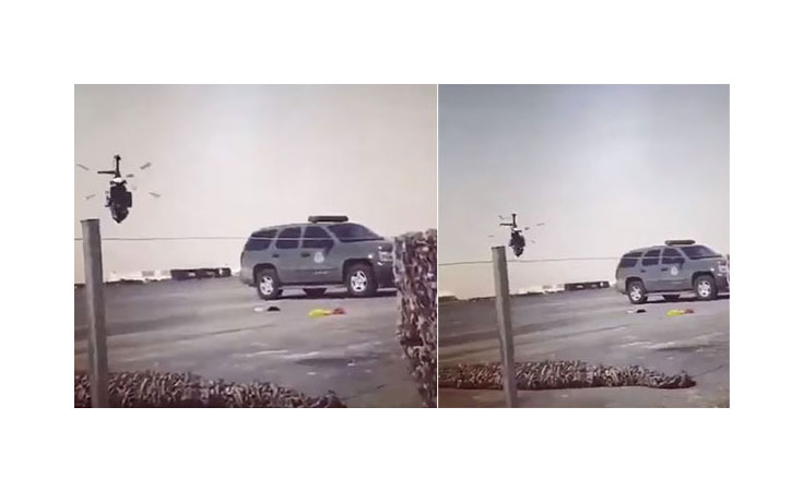 بالفيديو طيار سعودي يحلق بـهليكوبتر على مستوي منخفض من الارض