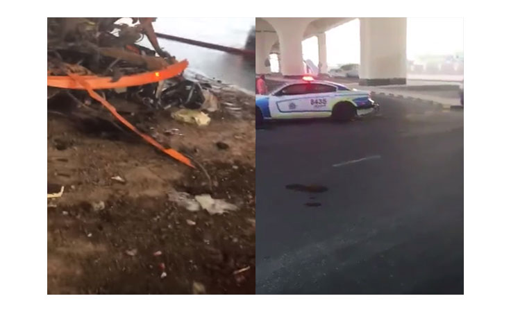 شاهدي بالفيديو مطاردة فتاة تستقل سيارة لمبورجيني في الكويت تنتهي بحادث شنيع