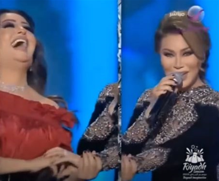 نوال الزغبي تحرج لطيفة وتبعد عنها المايكروفون أثناء الغناء
