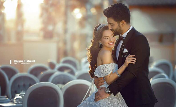 10 صور تظهر جلسة تصوير كارمن سليمان المميزة اثناء حفل زفافها