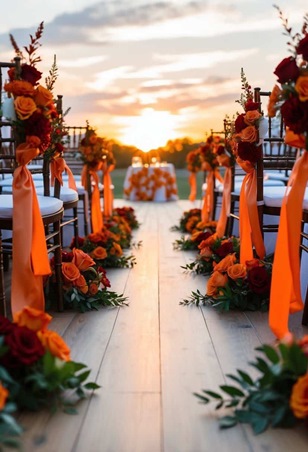 أفكار أنيقة لحفل زفافك الخريفي