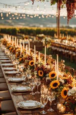 أفكار أنيقة لحفل زفافك الخريفي