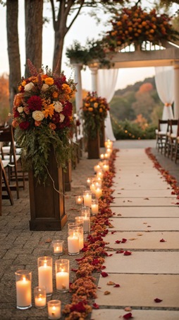 أفكار أنيقة لحفل زفافك الخريفي