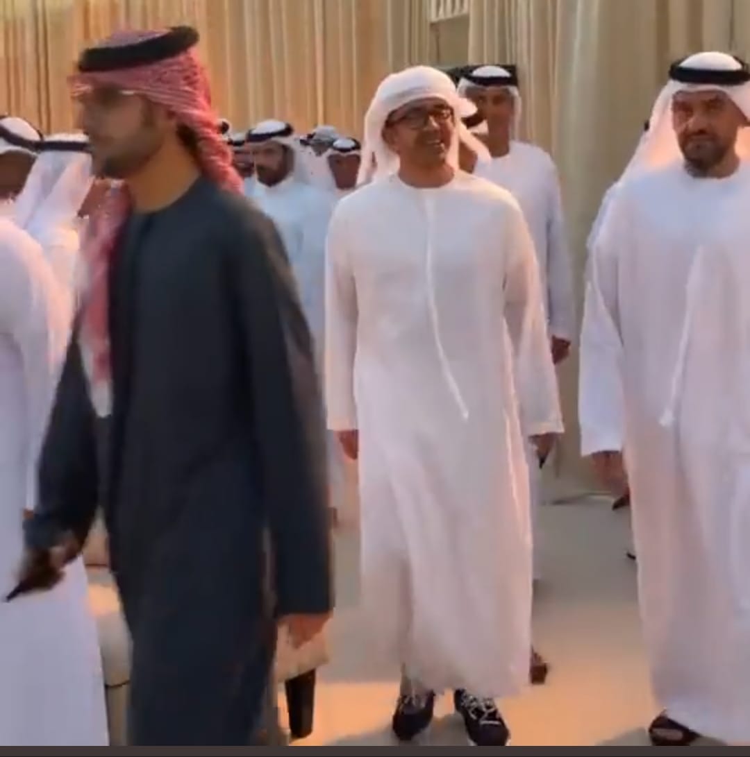 أول صورة للفنان حسين الجسمي من حفل زفافه والشيخ عبدالله بن زايد في مقدمة الحضور