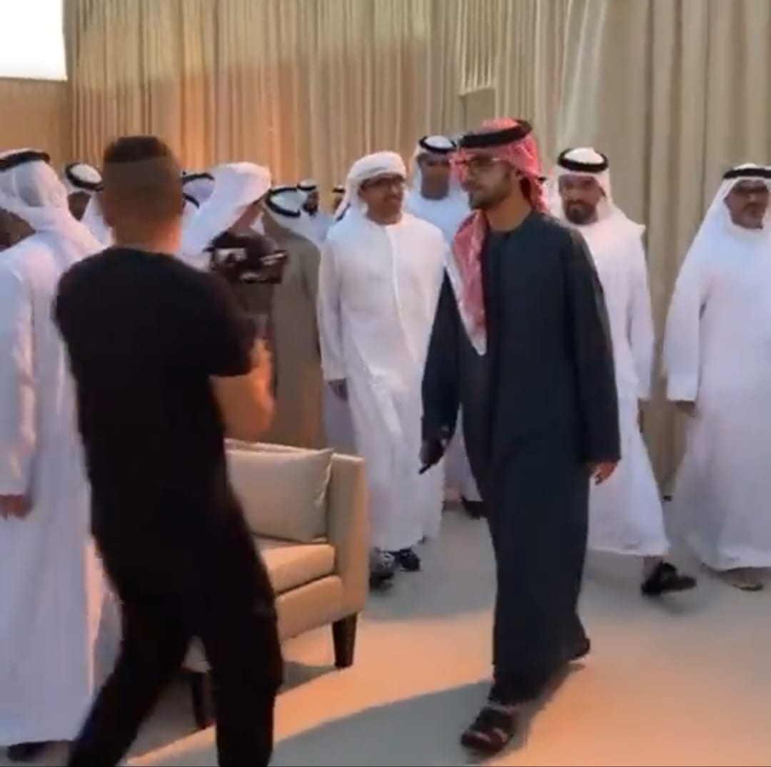 أول صورة للفنان حسين الجسمي من حفل زفافه والشيخ عبدالله بن زايد في مقدمة الحضور