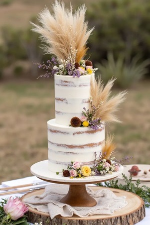 الكعكة على طراز البوهو مثالية لحفل زفافك الخريفي