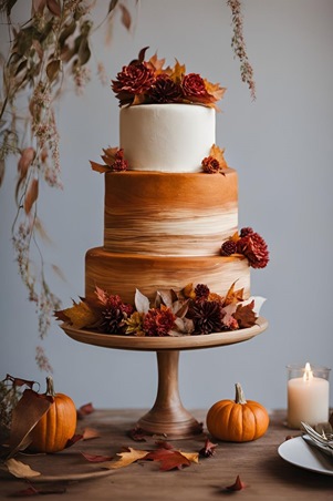 الكعكة على طراز البوهو مثالية لحفل زفافك الخريفي