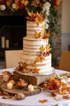 الكعكة على طراز البوهو مثالية لحفل زفافك الخريفي