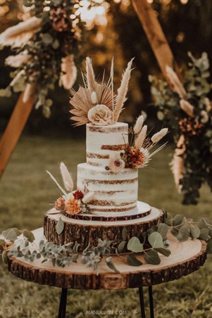 الكعكة على طراز البوهو مثالية لحفل زفافك الخريفي