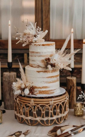 الكعكة على طراز البوهو مثالية لحفل زفافك الخريفي