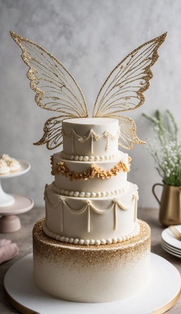 الفراشات اختيار رقيق ومرح لتزيين كعكة حفل زفافك