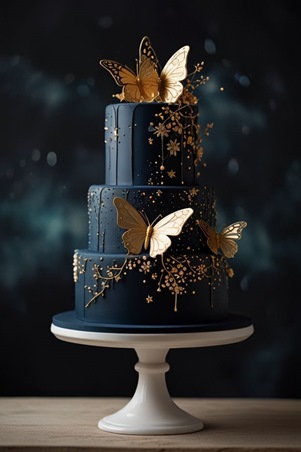 الفراشات اختيار رقيق ومرح لتزيين كعكة حفل زفافك