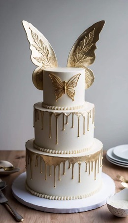 الفراشات اختيار رقيق ومرح لتزيين كعكة حفل زفافك