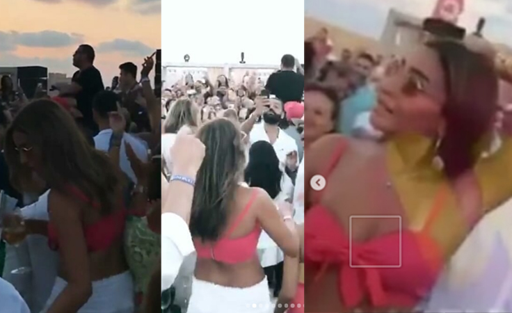 اضغطي لمشاهدة الفيديو.. دينا الشربيني تُشعِل حفل عمرو دياب برقصها بالمايوه في الساحل