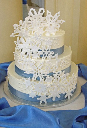 قالب كيك الزفاف شتوي أيضاً!