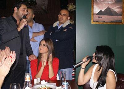 هيفا لبّت دعوة وسام بريدي... في سهرة Karaoke