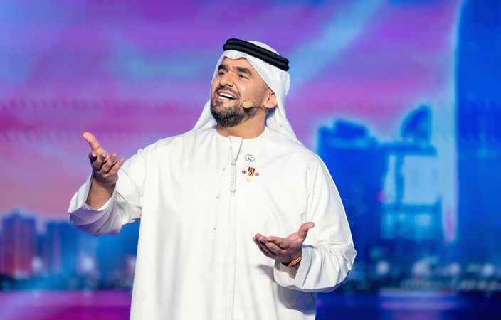 حسين الجسمي يهدي شاعر المليون رائعة الشيخ زايد بن سلطان آل نهيان