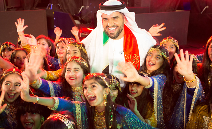 حسين الجسمي يجول الإمارات محتفلاً باليوم الوطني