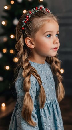 شاهدي أجمل تسريحات وإكسسوارات الشعر للكريسماس.. استوحي منها لأميرتك الصغيرة