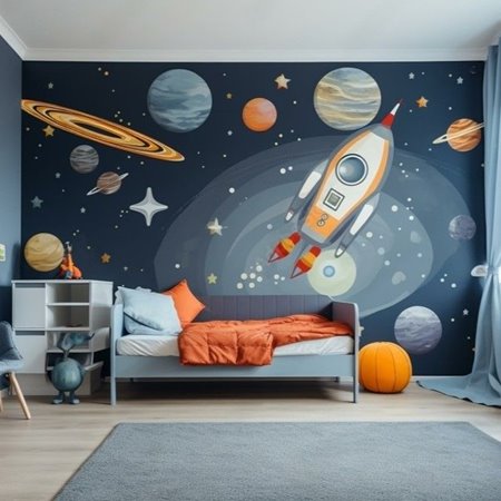 شاهدي تصاميم غرف أطفال مستوحاة من الفضاء