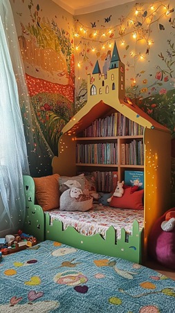 استوحي أفكار تصميم ركن دافئ للقراءة في غرفة طفلك