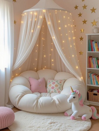 استوحي أفكار تصميم ركن دافئ للقراءة في غرفة طفلك