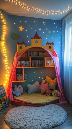 استوحي أفكار تصميم ركن دافئ للقراءة في غرفة طفلك