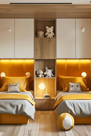 شاهدي أجمل تصاميم الغرف لأطفالك التوأم