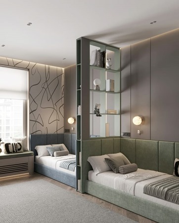 شاهدي أجمل تصاميم الغرف لأطفالك التوأم