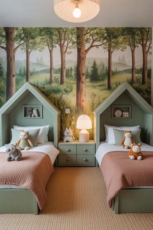 شاهدي أجمل تصاميم الغرف لأطفالك التوأم
