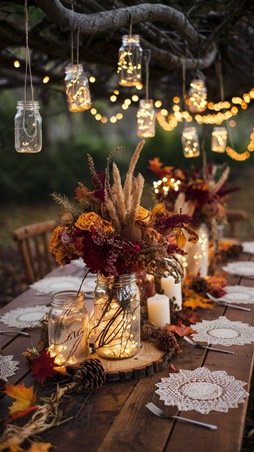 استوحي أفكار ديكورات دافئة لحفل زفاف خريفي رومانسي