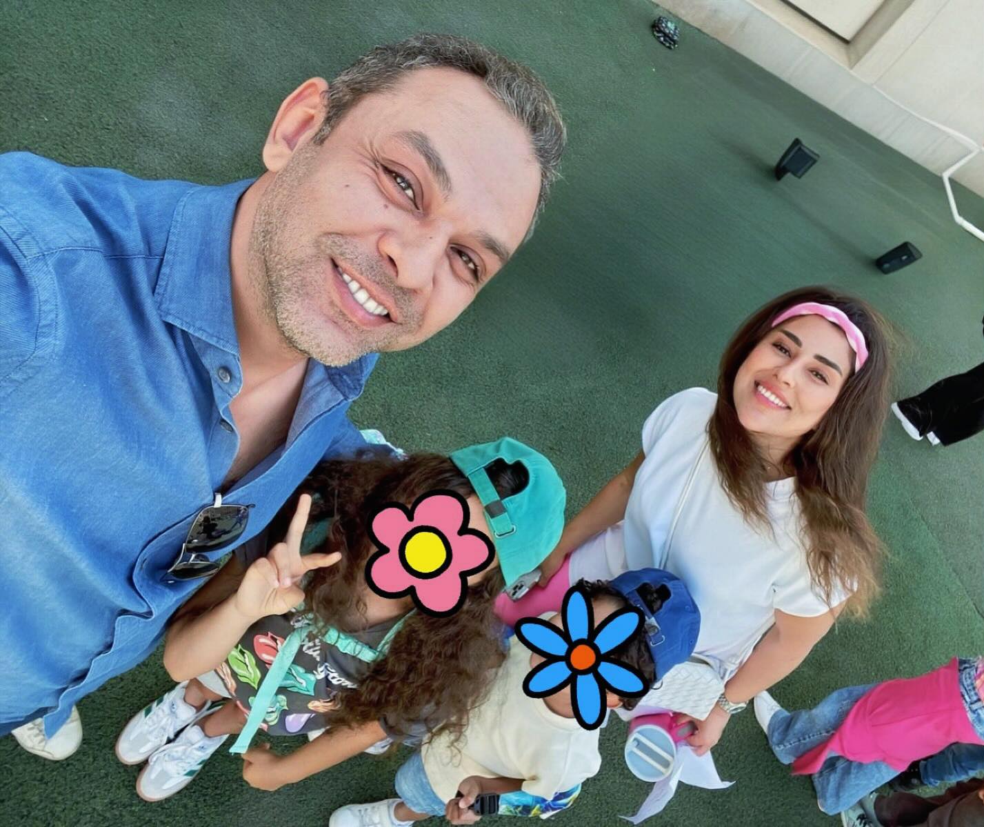 بعد نزاعات في المحاكم... الصلح بين أيتن عامر وزوجها وأحدث صورة مع أبنائهما