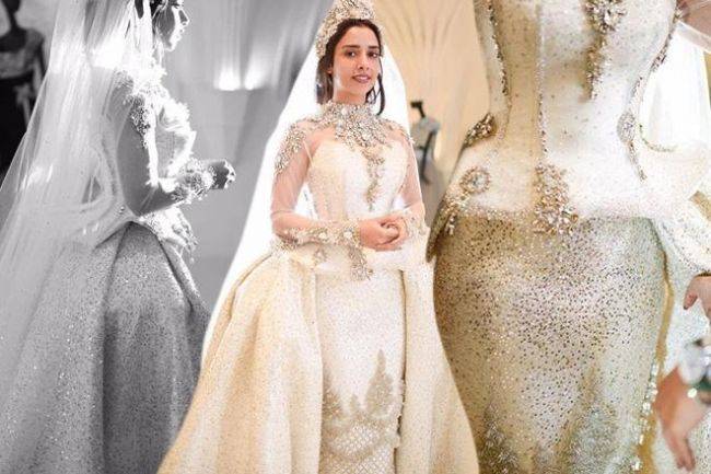 بلقيس فتحي تعلن بيع فستان زفافها في مزاد علني... ما السبب؟