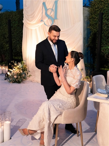 الصور الرسمية من حفل خطوبة ملك أحمد زاهر وشريف الليثي