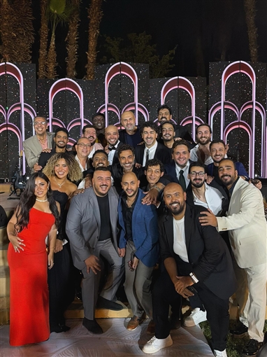 هنا الزاهد وأحمد فهمي يجتمعان في حفل زفاف الفنان حاتم صلاح