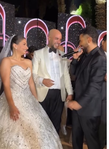 هنا الزاهد وأحمد فهمي يجتمعان في حفل زفاف الفنان حاتم صلاح