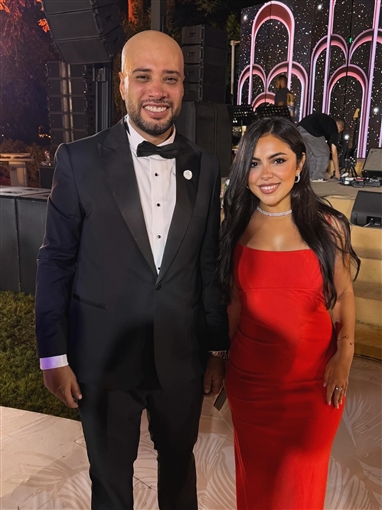 هنا الزاهد وأحمد فهمي يجتمعان في حفل زفاف الفنان حاتم صلاح