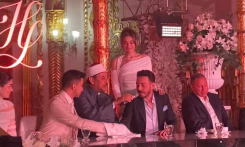 صور عقد قران ليلى أحمد زاهر وهشام جمال