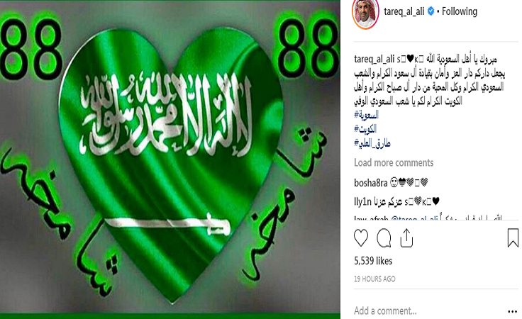 نجوم الفنّ يحتفلون بالعيد الوطني الـ88 للمملكة العربية السعودية
